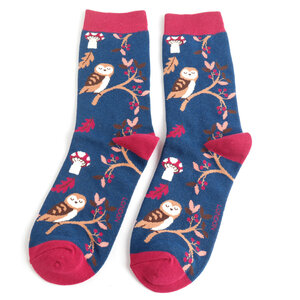 Miss Sparrow Socken Bamboo Woodland navy
