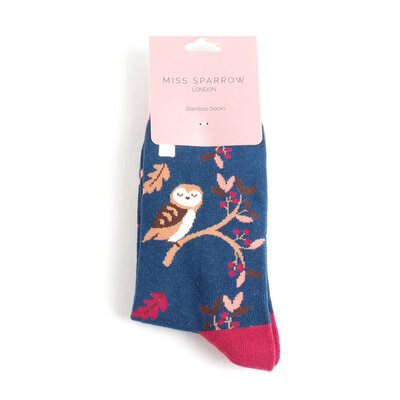 Miss Sparrow Socks Bamboo Woodland navy