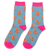 Miss Sparrow Socken Bamboo Squirrels denim