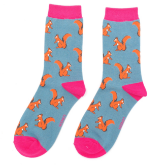 Miss Sparrow Socken Bamboo Squirrels denim