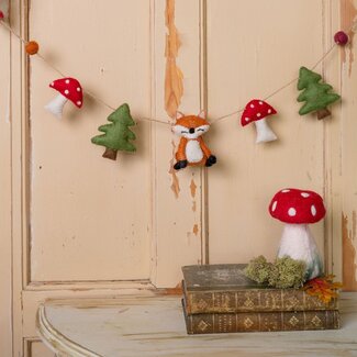 Sjaal met Verhaal Felt Garland Bos Vos