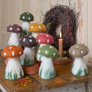 Sjaal met Verhaal Felt Decoration Paddenstoel aarde