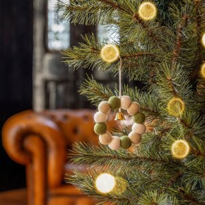 Sjaal met Verhaal Filz Weihnachtshänger Krans Viltballetjes Mistletoe Small