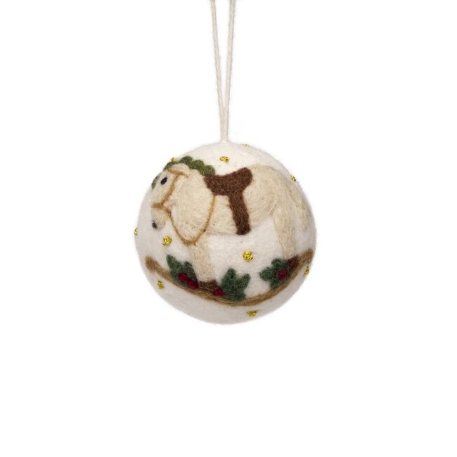 Felt Christmas Hanger Bal Notenkraker assorti