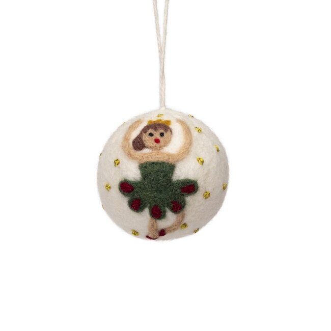 Felt Christmas Hanger Bal Notenkraker assorti