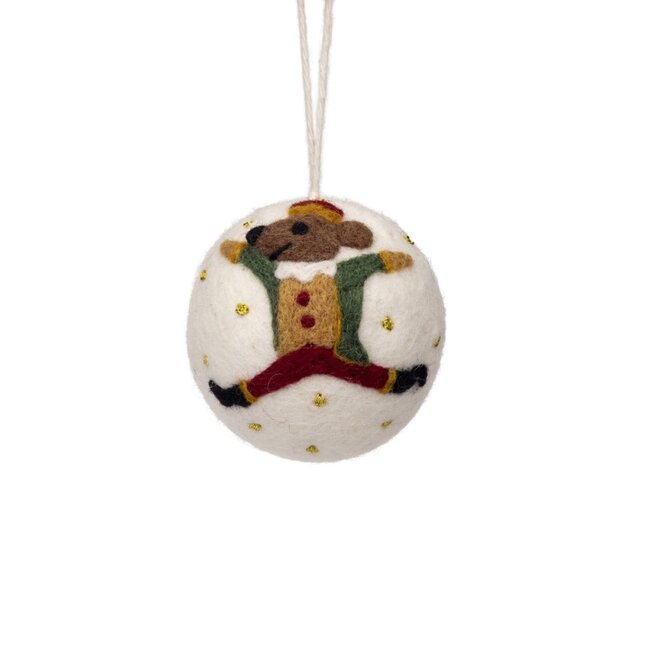 Felt Christmas Hanger Bal Notenkraker assorti