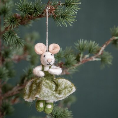 Sjaal met Verhaal Filz Weihnachtshänger Muis Ballerina assorti