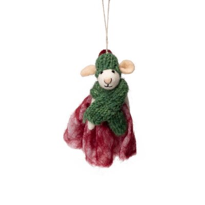 Sjaal met Verhaal Felt Christmas Hanger Muis Oma assorti