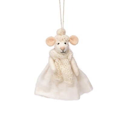 Sjaal met Verhaal Felt Christmas Hanger Muis Oma assorti