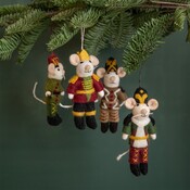 Sjaal met Verhaal Felt Christmas Hanger Muis Notenkraker assorti
