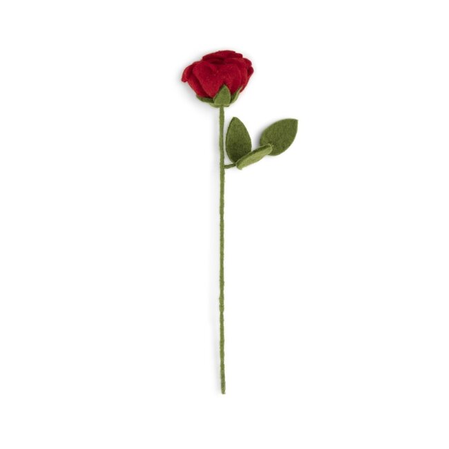 Felt Flower Roos red