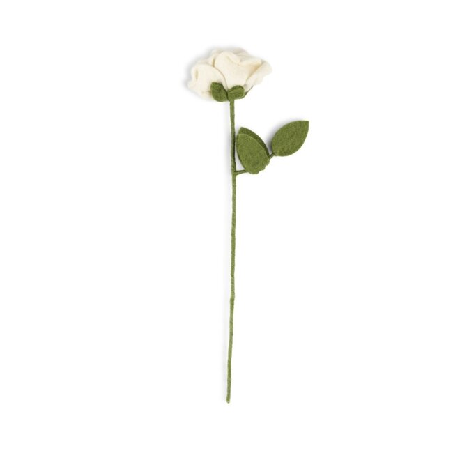 Felt Flower Roos wit
