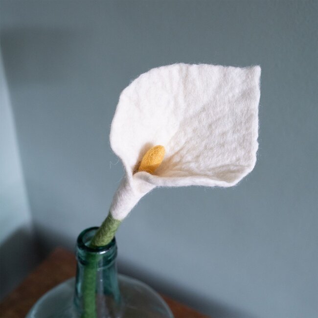 Felt Flower Calla wit