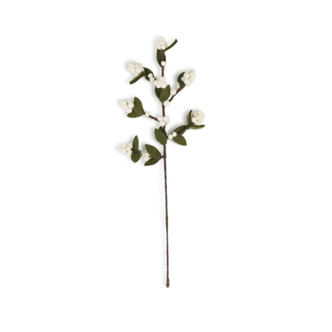 Felt Flower Tak Bes wit