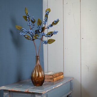 Sjaal met Verhaal Felt Flower Tak Bes blauw