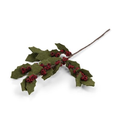 Sjaal met Verhaal Felt Flower Tak Holly Berry