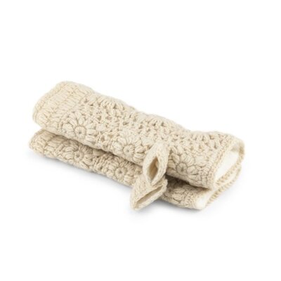 Sjaal met Verhaal Handwarmer Granny Square beige