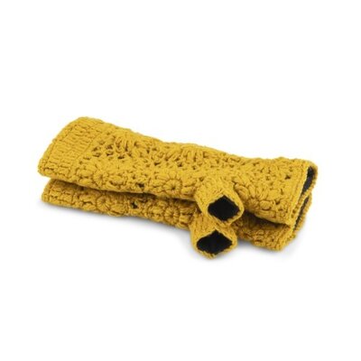 Sjaal met Verhaal Handwarmer Granny Square oker