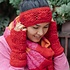 Sjaal met Verhaal Handwarmer Granny Square red