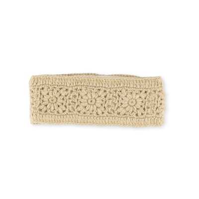 Sjaal met Verhaal Headband Granny Square beige