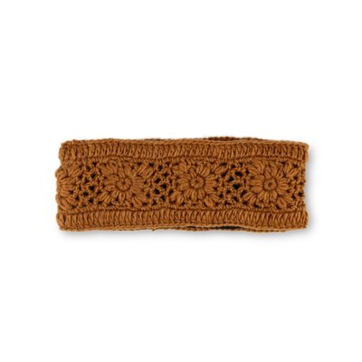 Sjaal met Verhaal Headband Granny Square cognac