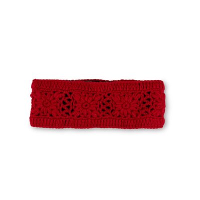 Sjaal met Verhaal Headband Granny Square red