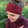 Sjaal met Verhaal Headband Granny Square bordeaux