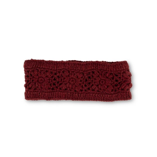 Headband Granny Square bordeaux