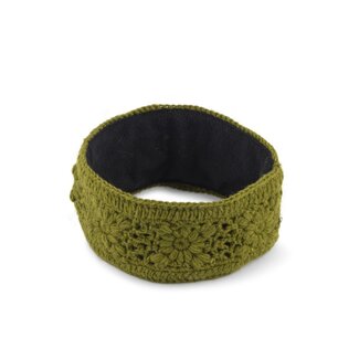 Sjaal met Verhaal Headband Granny Square army green