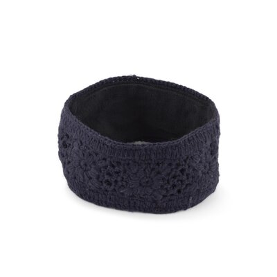 Sjaal met Verhaal Headband Granny Square dark blue