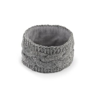 Sjaal met Verhaal Headband  Cable grey