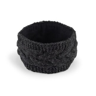 Sjaal met Verhaal Headband  Cable antraciet