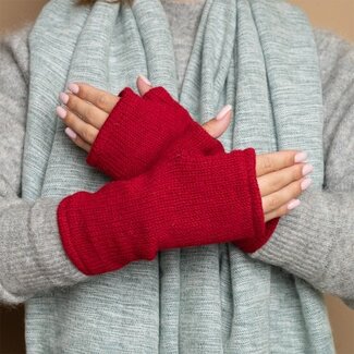 Sjaal met Verhaal Handwarmer Cosy unisex red