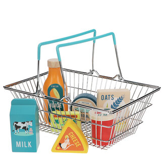 Rex London Wooden Shopping Playset with Basket