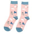 Miss Sparrow Socken Bamboo Cute Kitten dusky pink