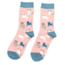 Miss Sparrow Socks Bamboo Cute Kitten dusky pink