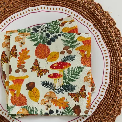 Talking Tables Paper Napkins Eco Midnight Forest Autumn 20-Pack