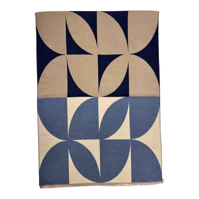 Schal Cashmere Mix Retro beige/denim
