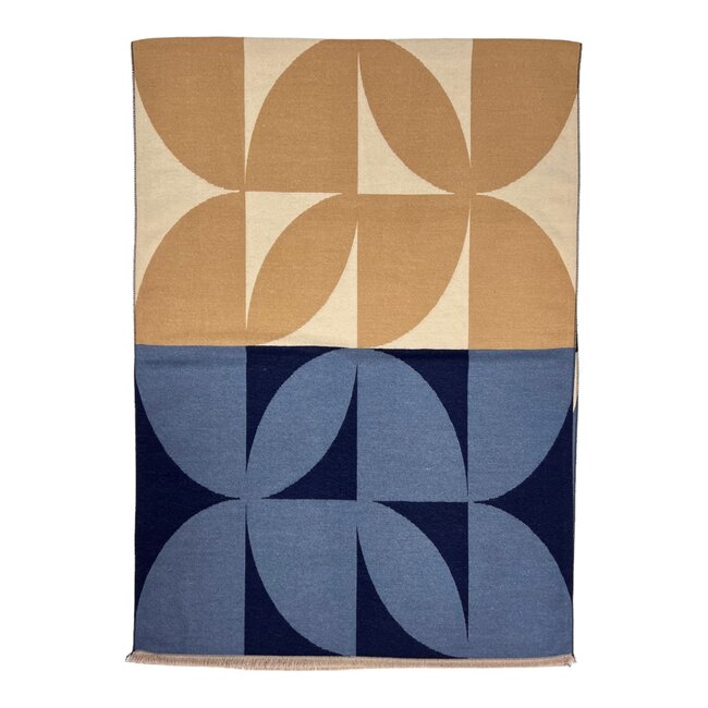 Schal Cashmere Mix Retro beige/denim