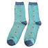 Miss Sparrow Männer-Socken Bamboo Skiing teal