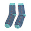 Miss Sparrow Männer-Socken Bamboo Skiing navy