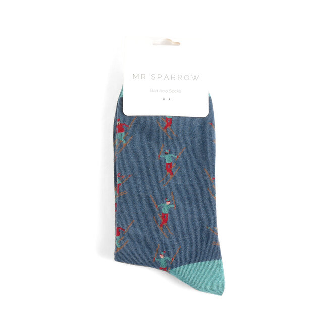 Männer-Socken Bamboo Skiing navy