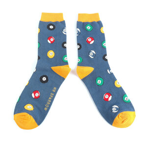 Miss Sparrow Mens Socks Bamboo Pool Balls navy