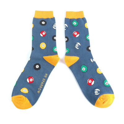 Miss Sparrow Männer-Socken Bamboo Pool Balls navy