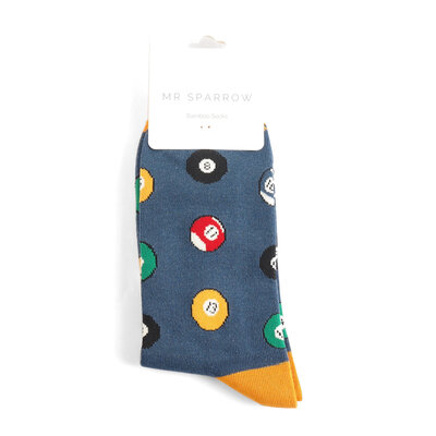Miss Sparrow Männer-Socken Bamboo Pool Balls navy