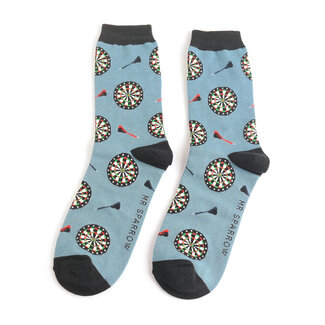 Miss Sparrow Mens Socks Bamboo Dart Boards denim