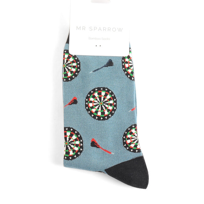 Mens Socks Bamboo Dart Boards denim