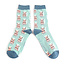 Socks Bamboo Cosy Kitties duck egg