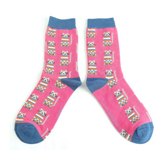 Miss Sparrow Socken Bamboo Cosy Kitties hot pink