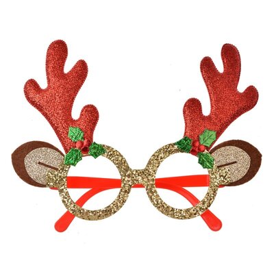 Clayre & Eef Brille Christmas Red Antler